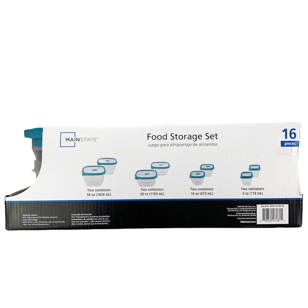 Mainstays 16 Piece Food Storage Set - Picture 4 of 6